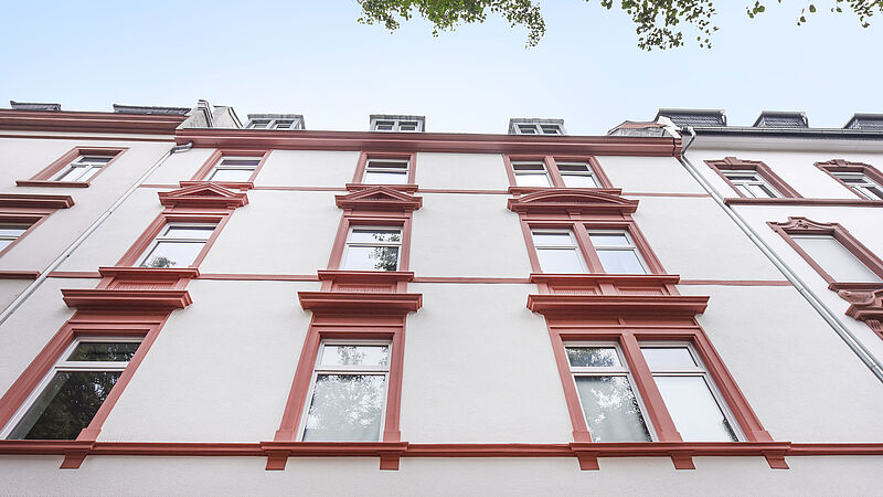 Neue Fassadensanierung in der Berger Straße 112 Frankfurt