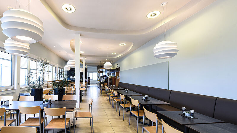 Cafeteria im Frankfurter Bürgerhospital nach Fertigstellung